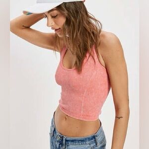 American Eagle seamless ribbed halter top